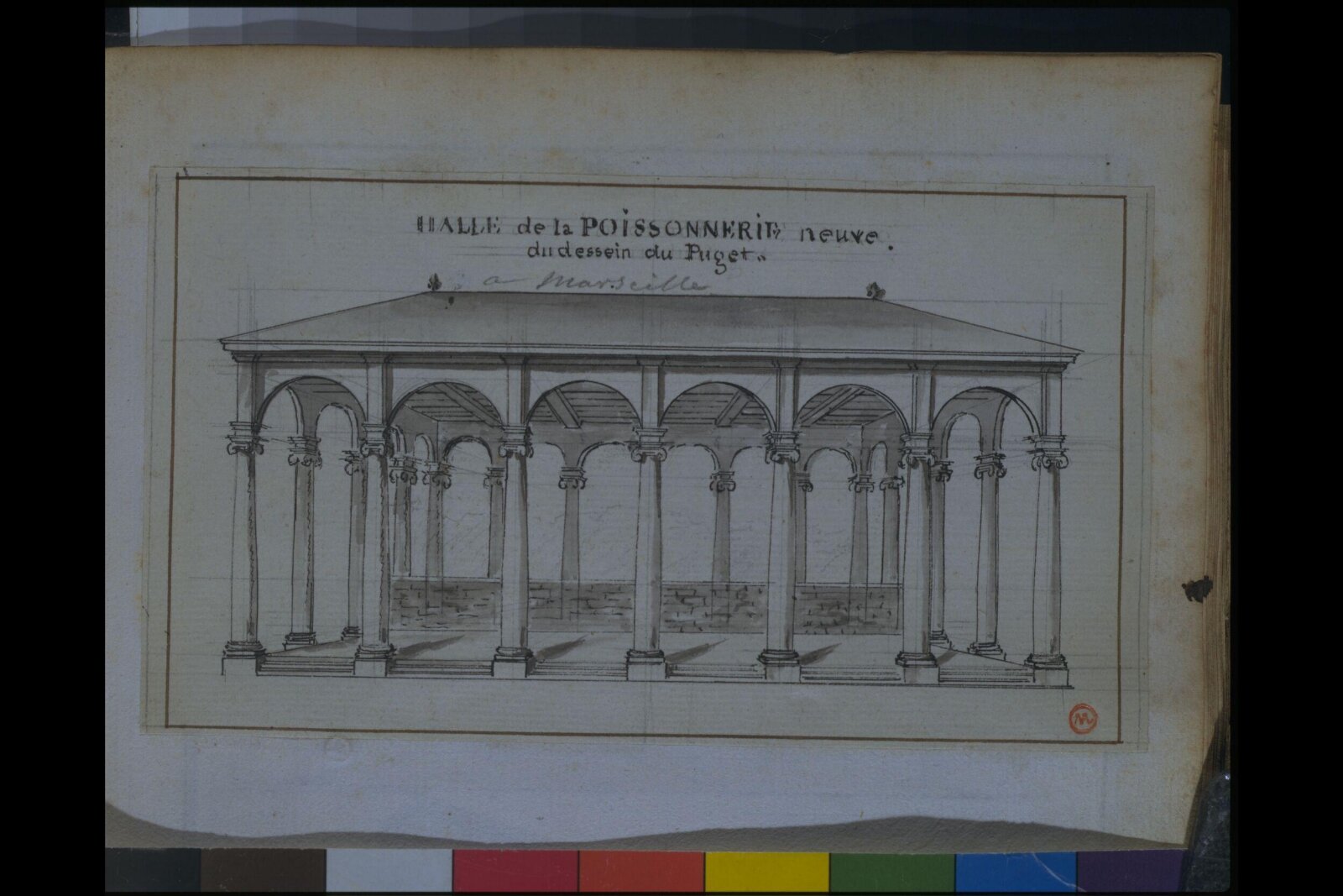 Architecture sketches, 17th century