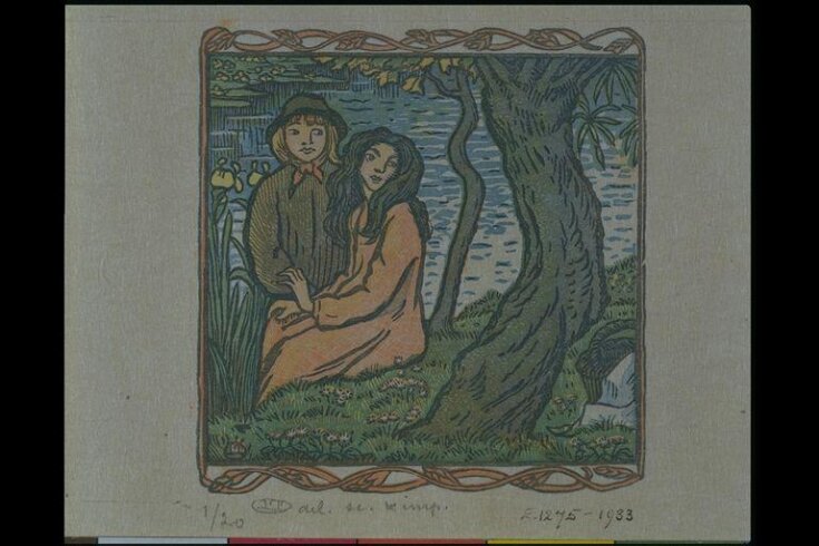 The little woodcutter telling the little fishergirl about the birds image