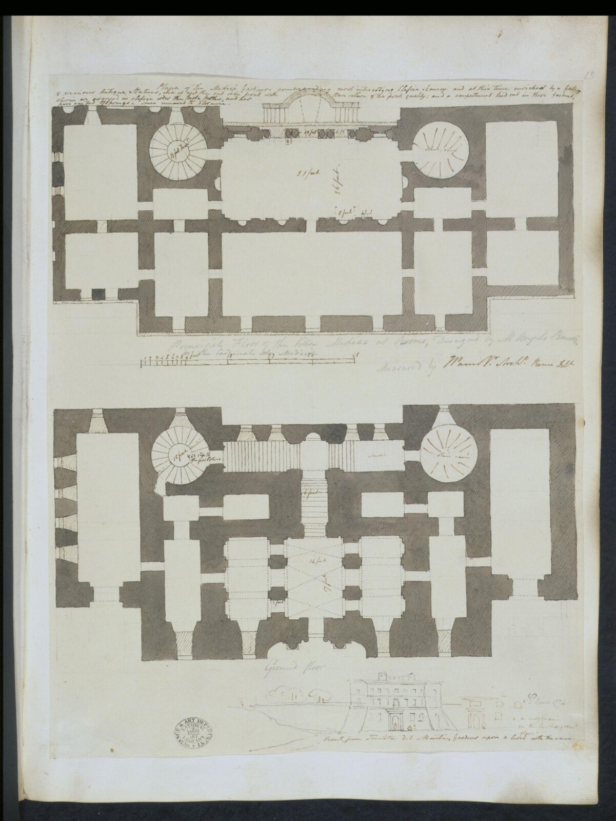Drawing, James Paine, 1774