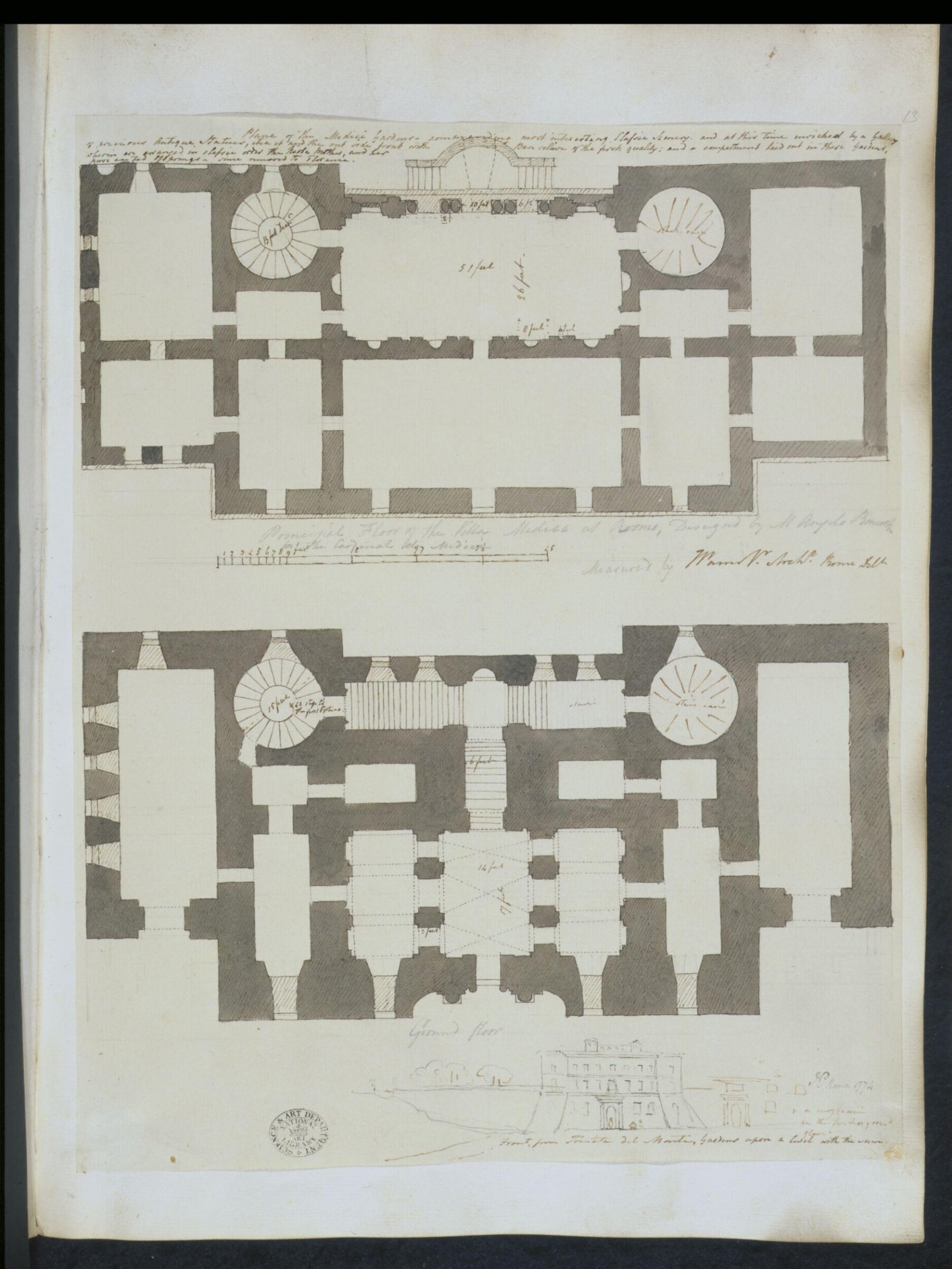 Drawing, James Paine, 1774
