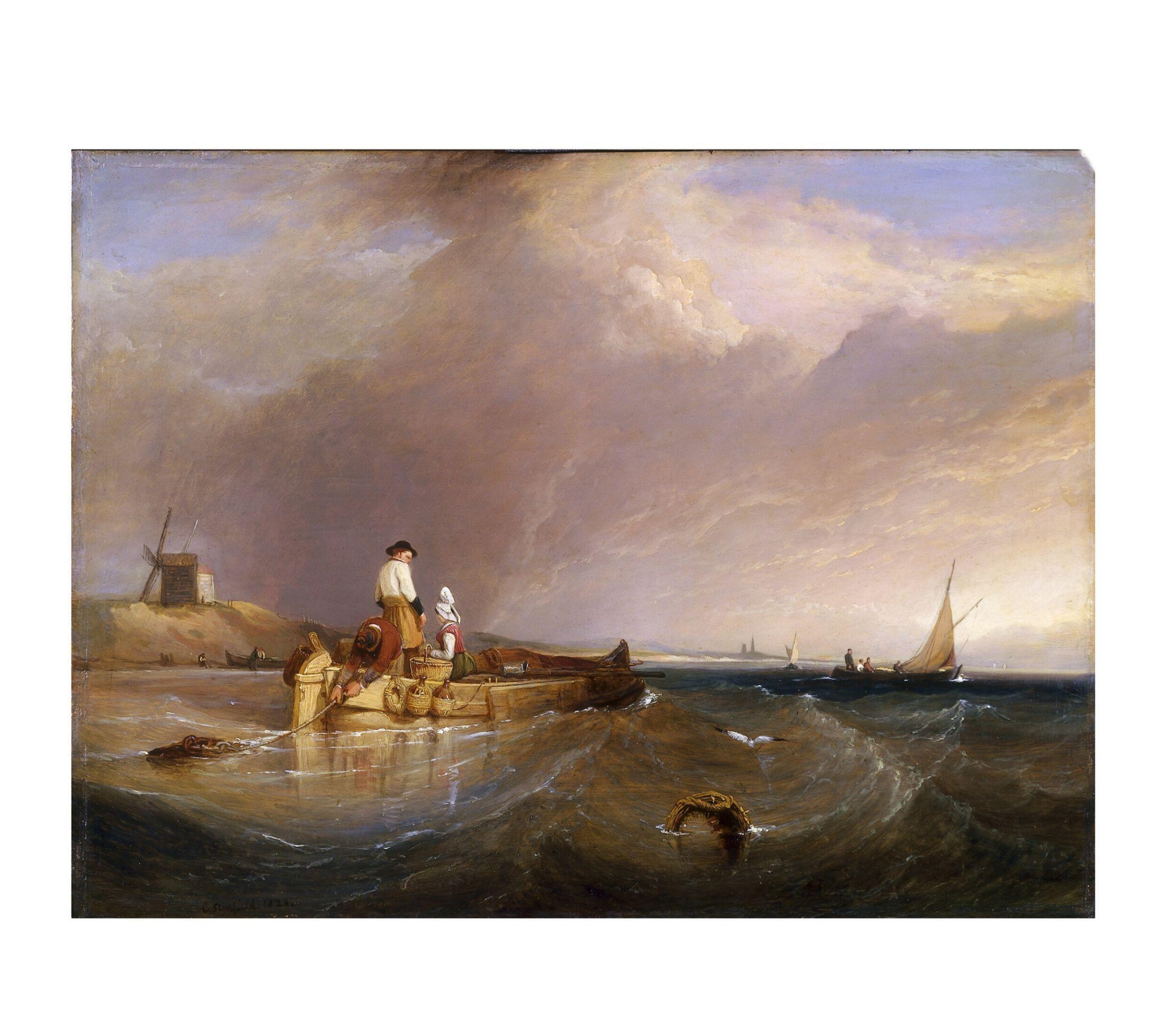 View on the Scheldt, Clarkson Frederick Stanfield, 1826