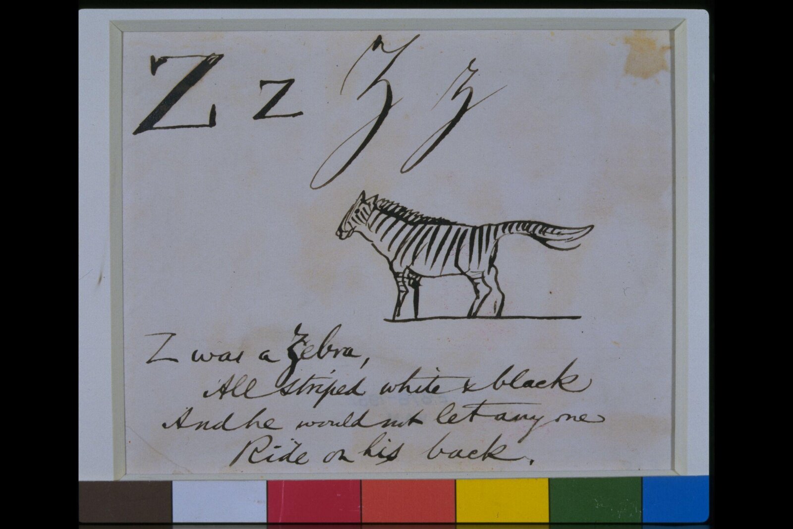 Nonsense Alphabet, Edward Lear, c.1880