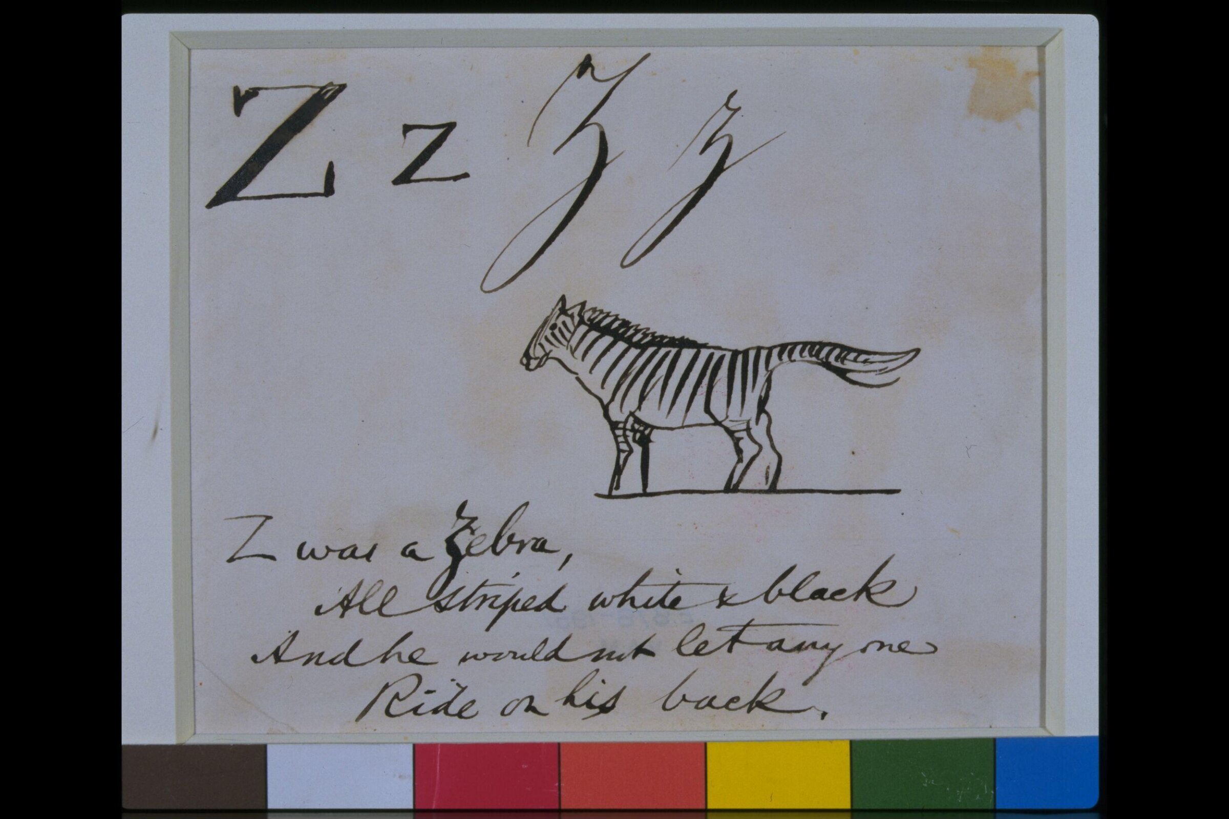 Nonsense Alphabet, Edward Lear, c.1880
