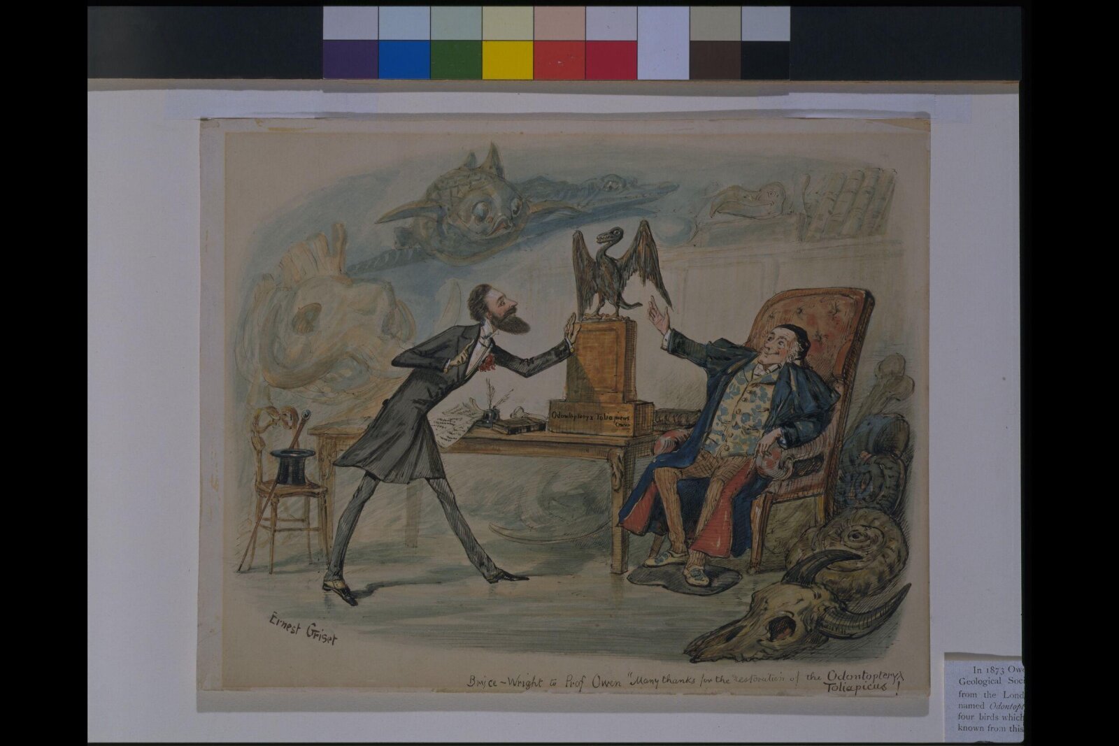 Bryce-Wright and Prof. Owen, Ernest Griset, ca.1873