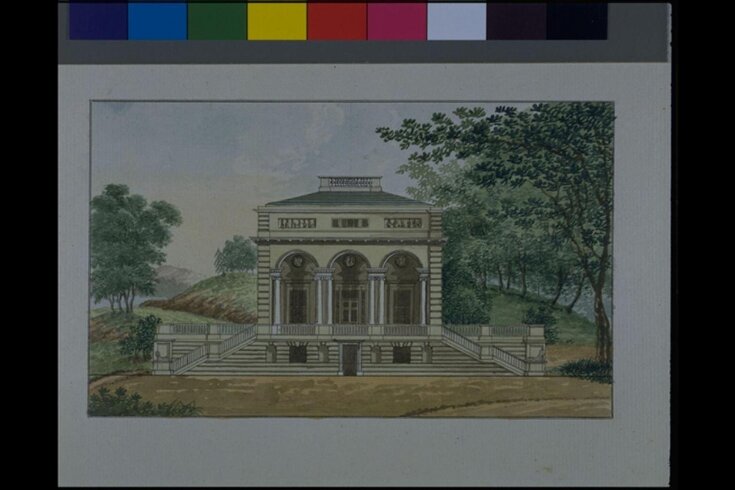 The Front Elevation of a Design for a Villa top image