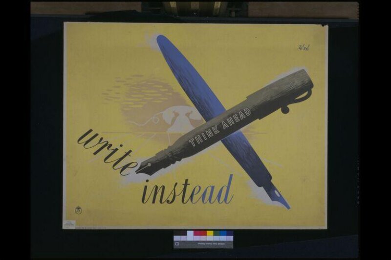 Think ahead, Write instead, 1945, United Kingdom