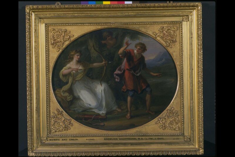 A Nymph Drawing Her Bow on a Youth