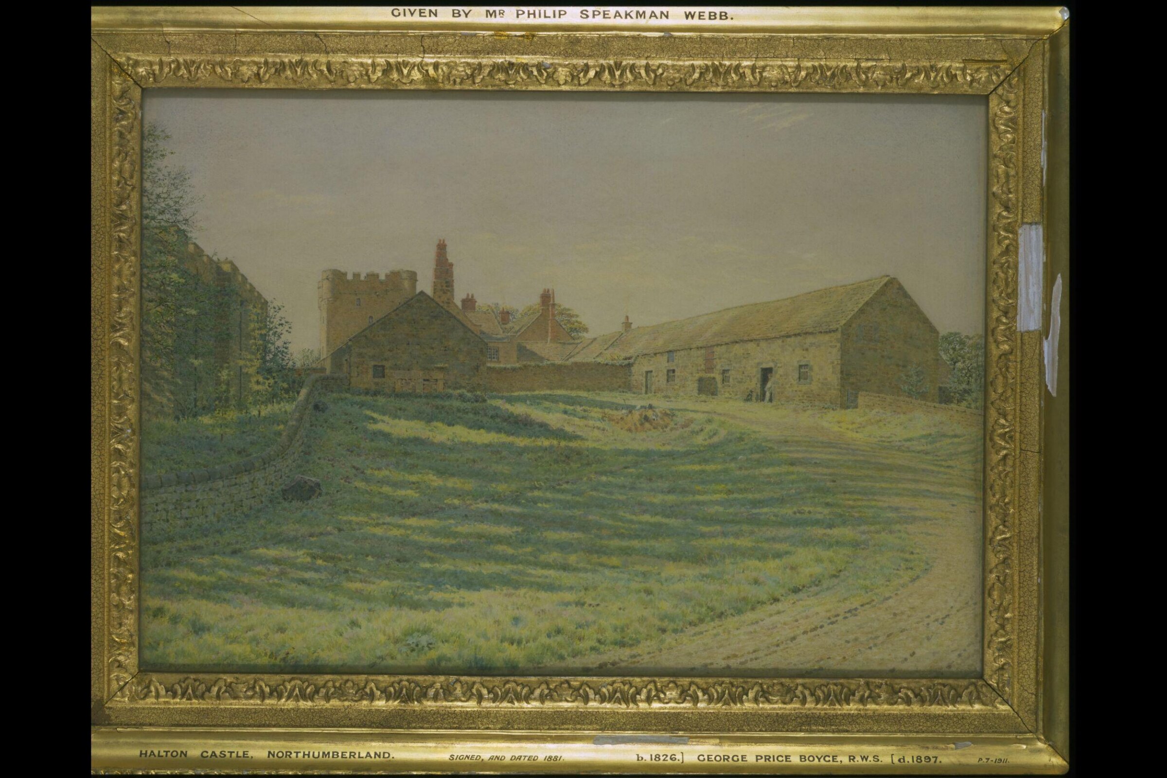 Halton Castle, Northumberland: from the east, George Price Boyce, 1881