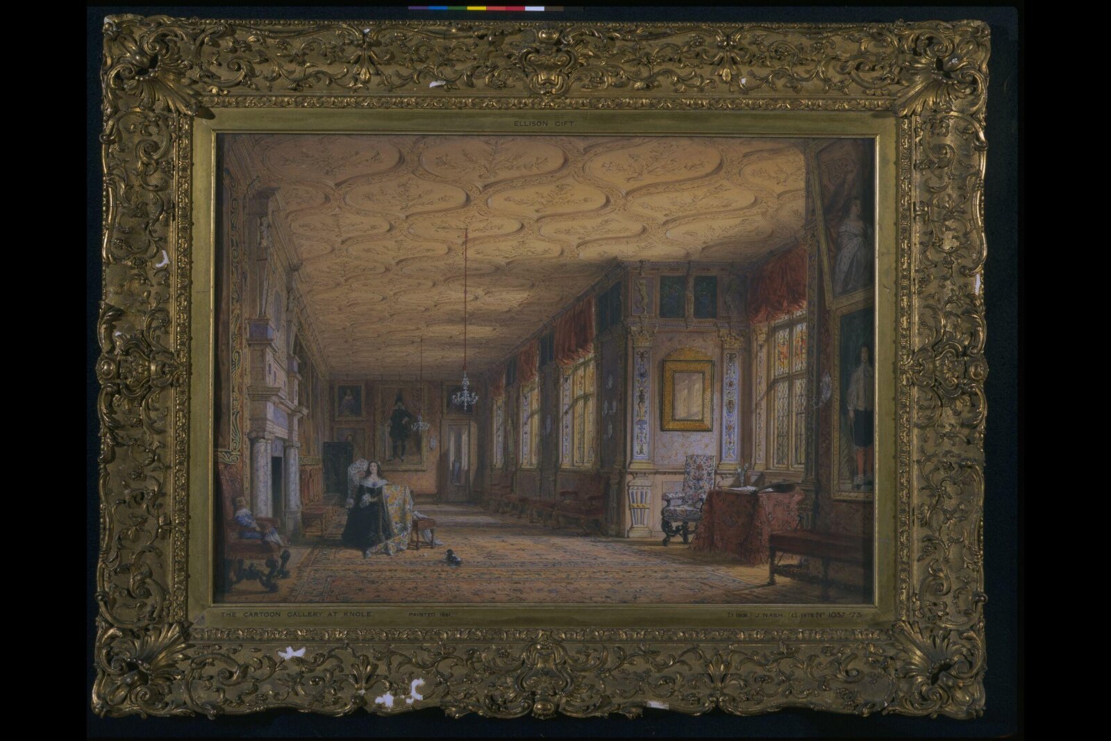 The Cartoon Gallery at Knole, Joseph Nash, 1841