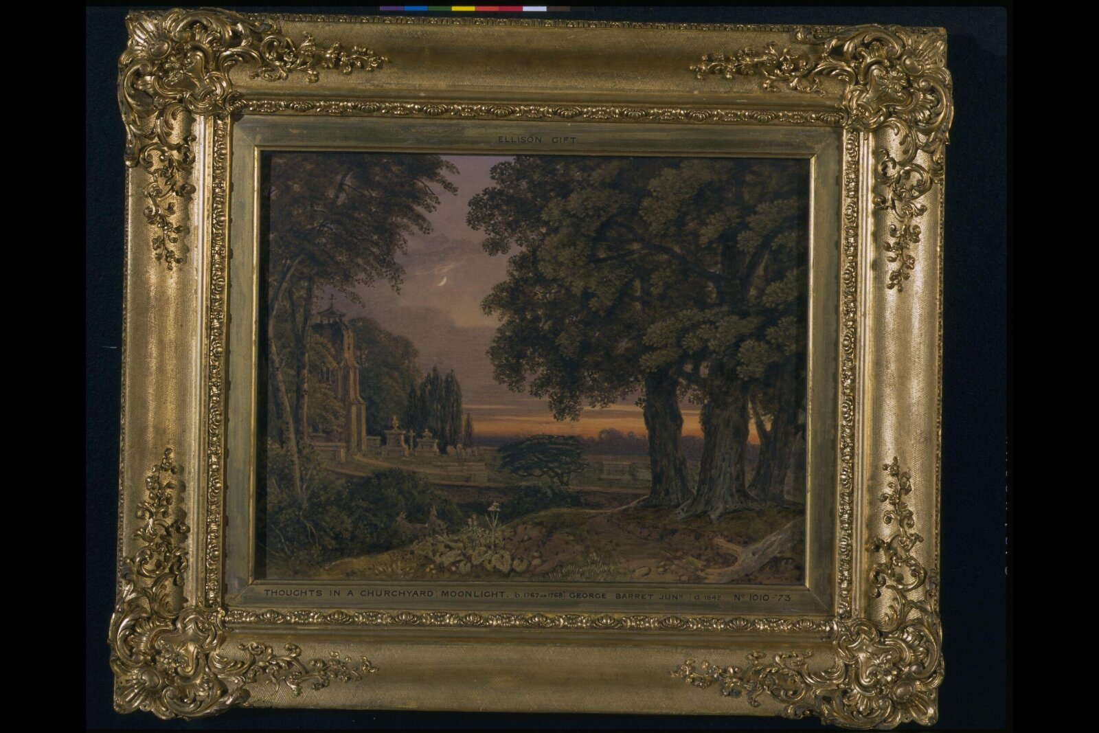 Thoughts in a Churchyard - Moonlight, George Barret, ca. 1842