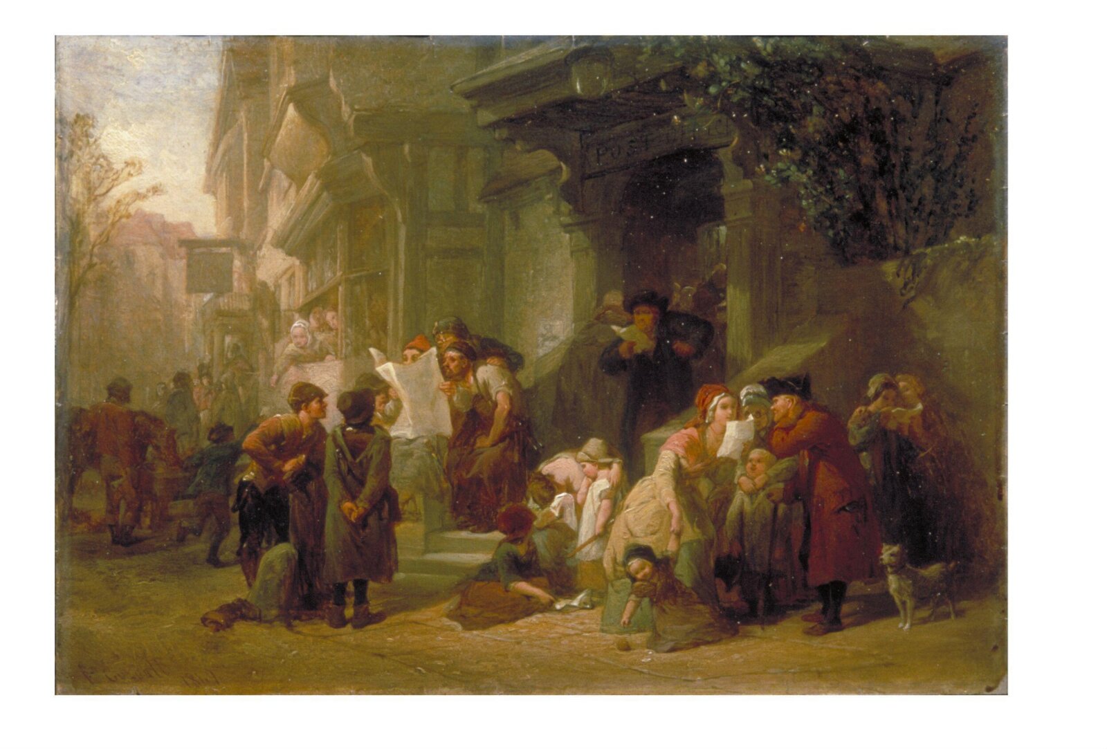 The Village Post Office, Frederick Goodall, 1849