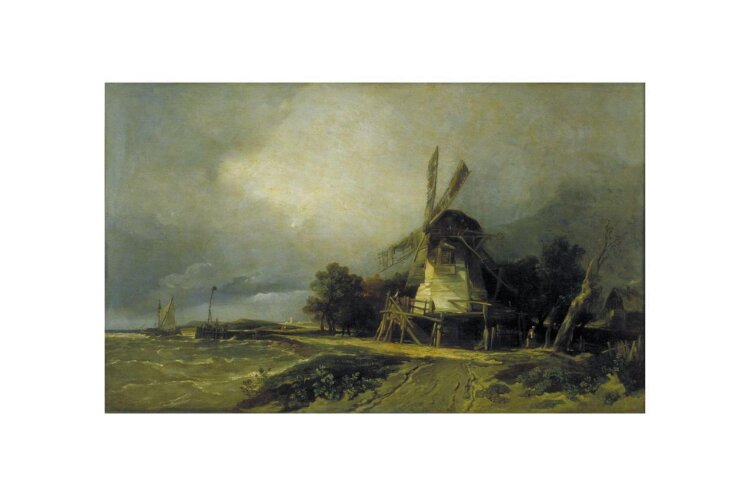 Coast scene with windmill top image