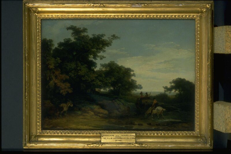 Landscape with travellers