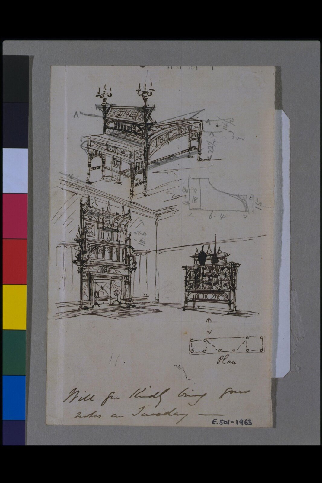 Drawing, Edward William Godwin, 1872-1883