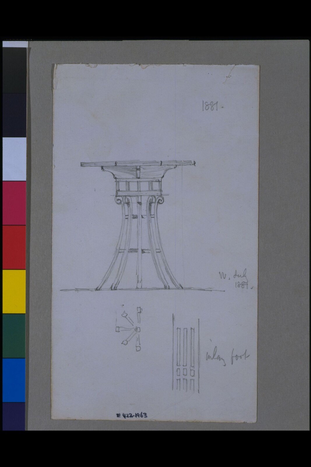 Drawing, Edward William Godwin, July 1881