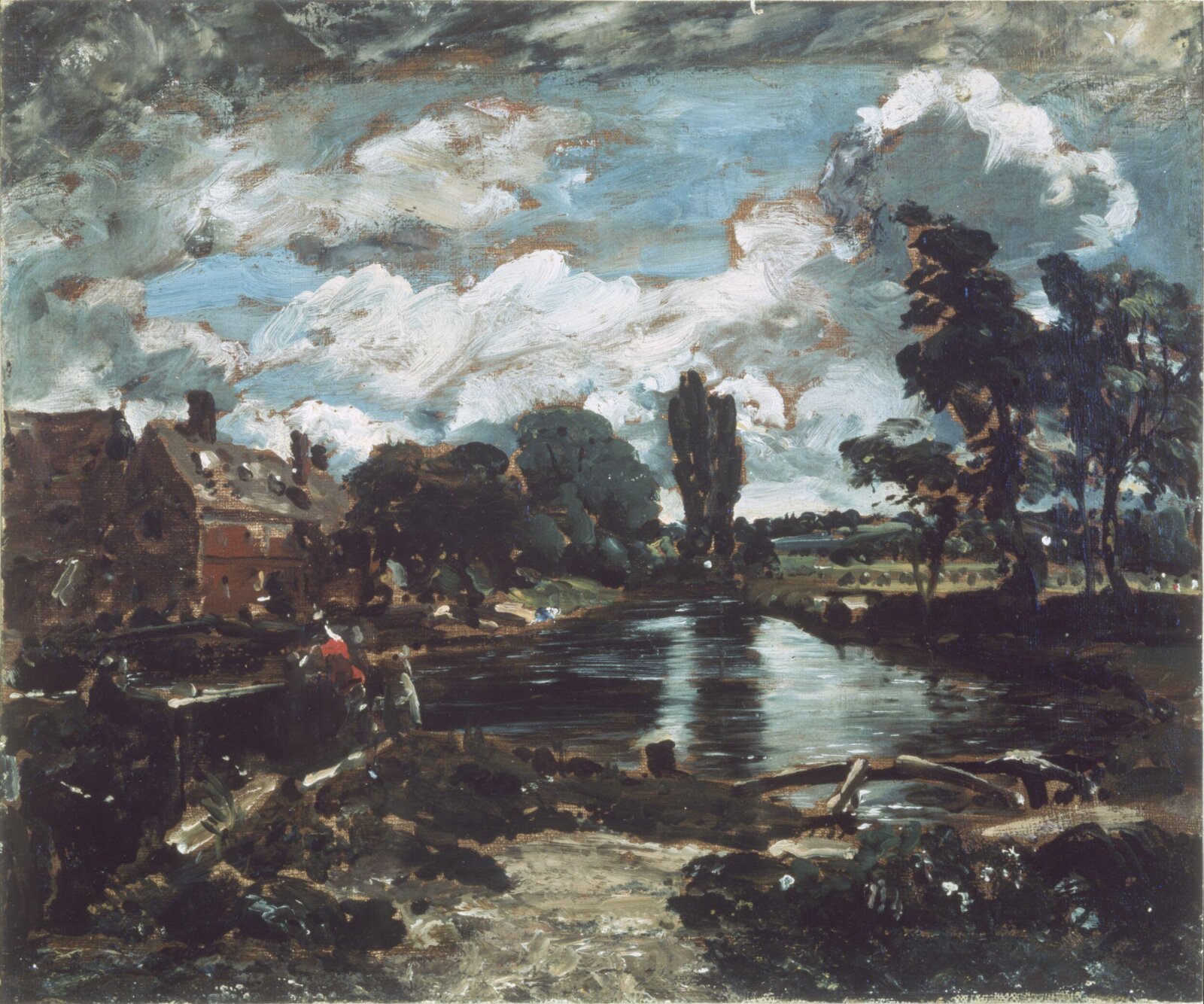 Flatford Mill from a Lock on the Stour, John Constable, ca. 1811