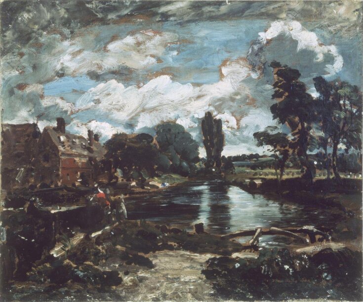 John Constable Flatford Mill from a lock on the Stour Postcard unused VGC 