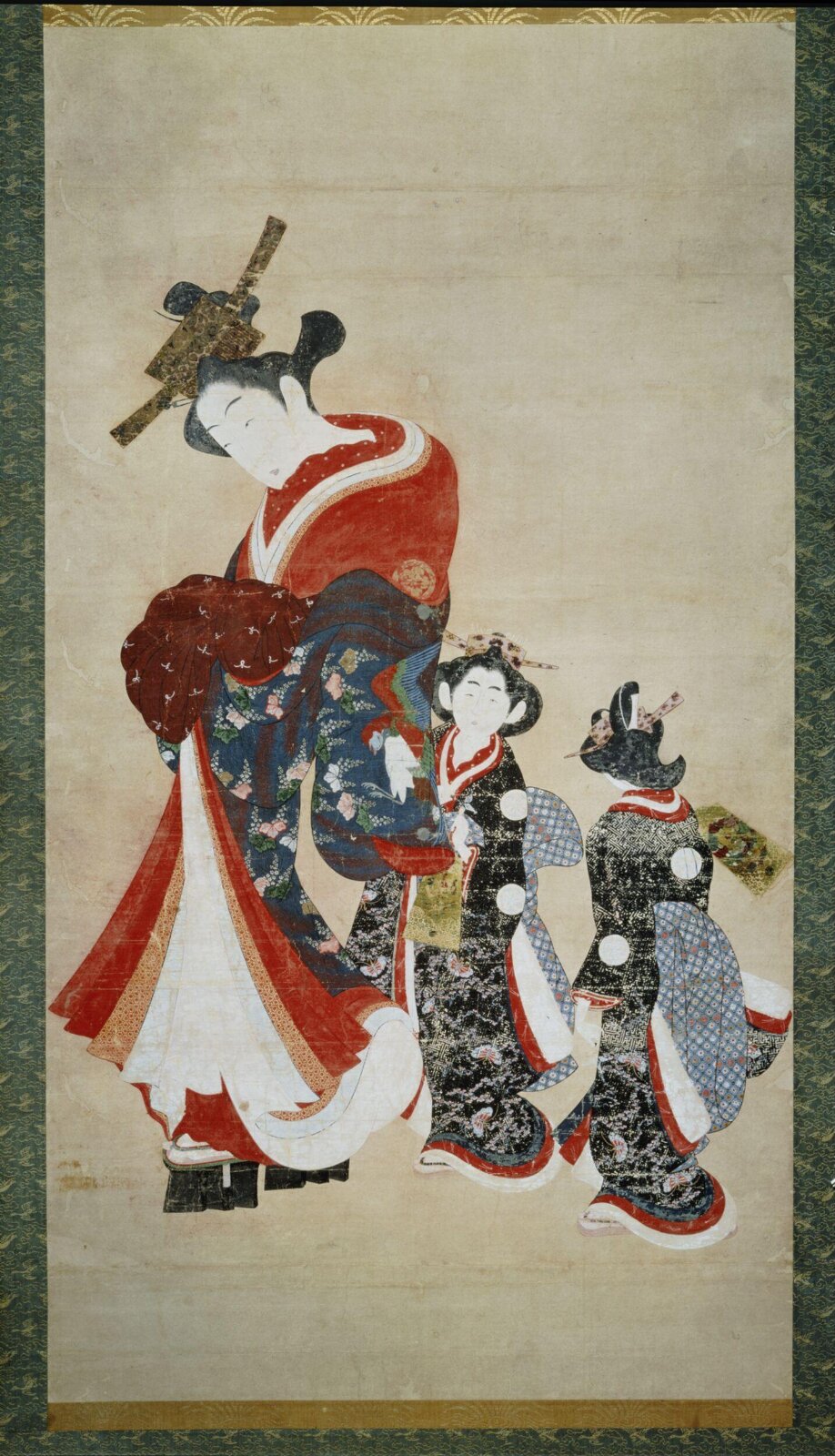 Parading Courtesan with Attendants, ca. 1740-1770