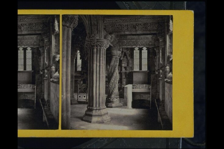 Interior of Roslyn Chapel - The "Apprentice's Pillar" top image