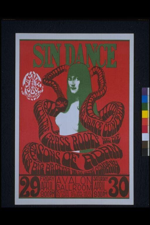 Sin Dance. The Family Dog presents a dance concert with The Grass Roots and the Sons of Adam plus Big Brother and the Holding Company by Wilson, Wes