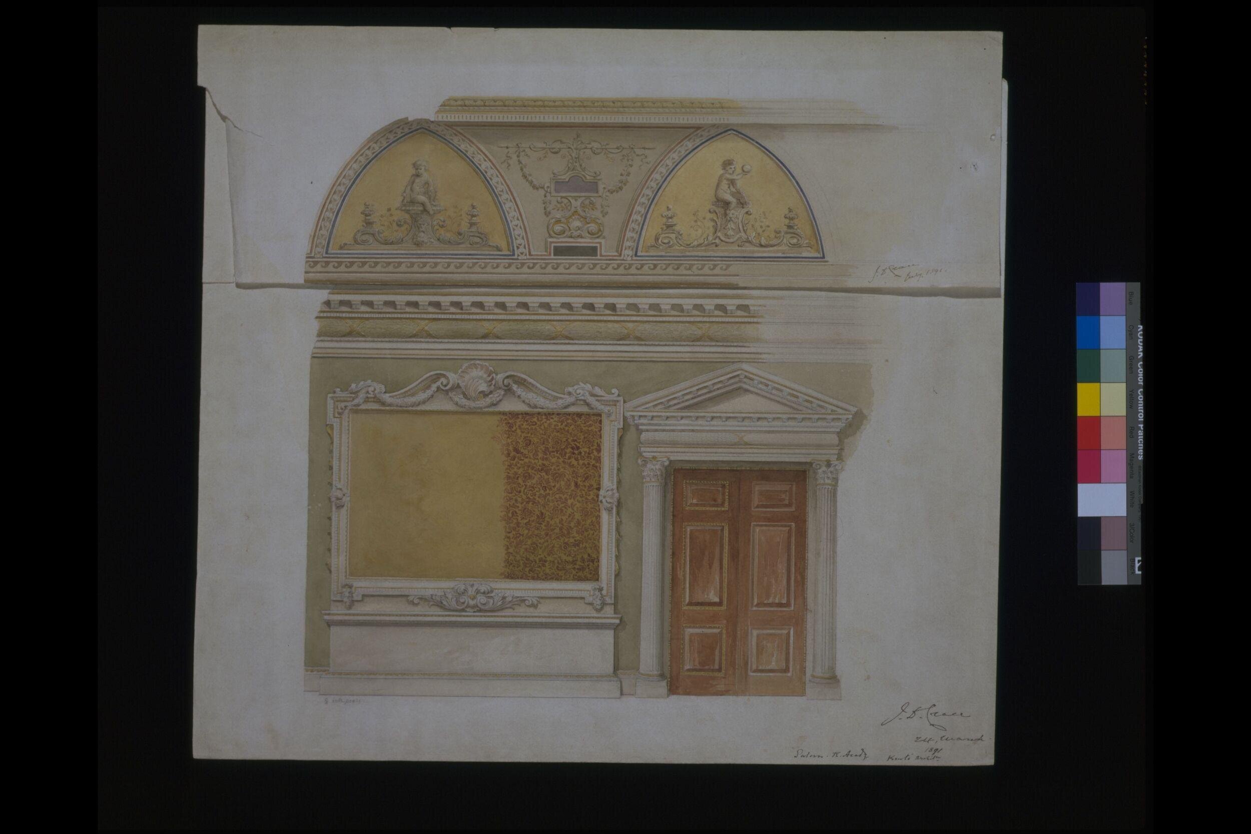 Ceiling decoration of the Saloon at the Royal Academy of Arts