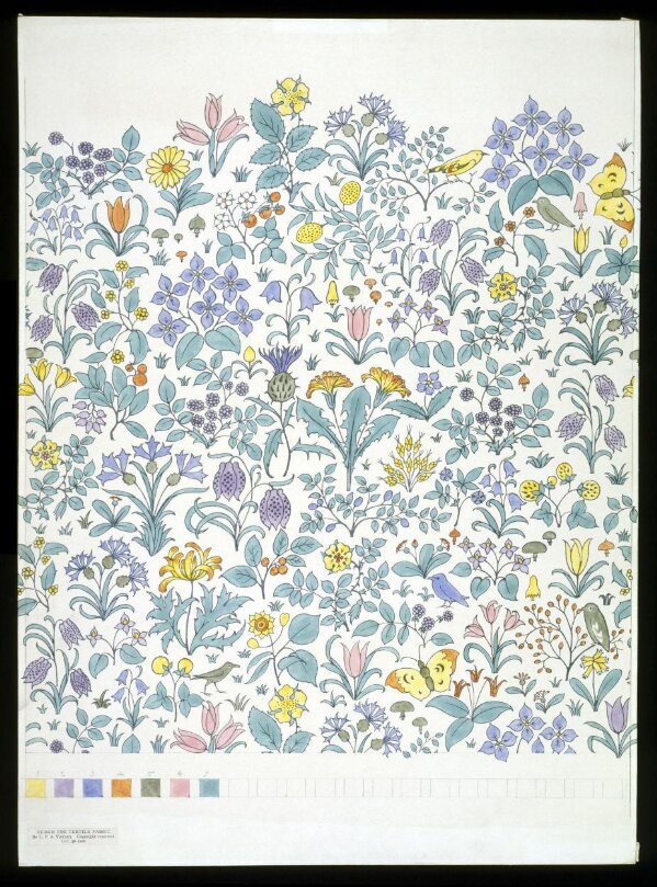Design for a printed textile | C. F. A. Voysey | V&A Explore The ...
