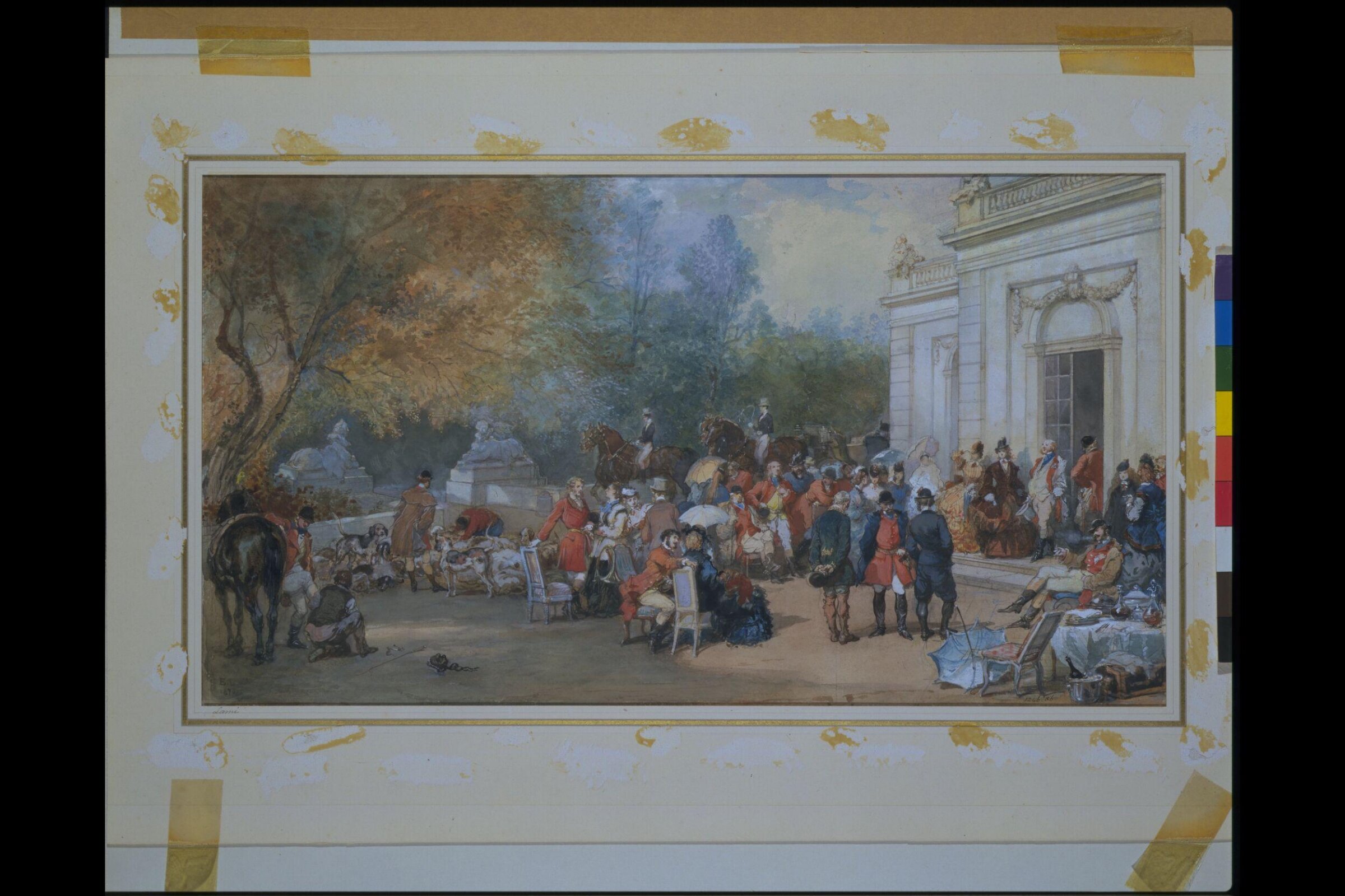 A Hunting Breakfast in England, Lami, 1870