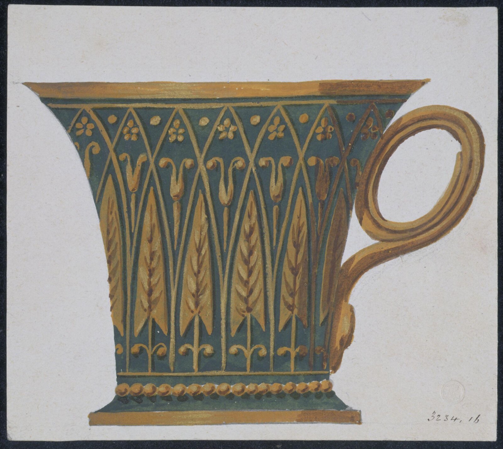 Drawing, Dagoty porcelain factory, circa 1800