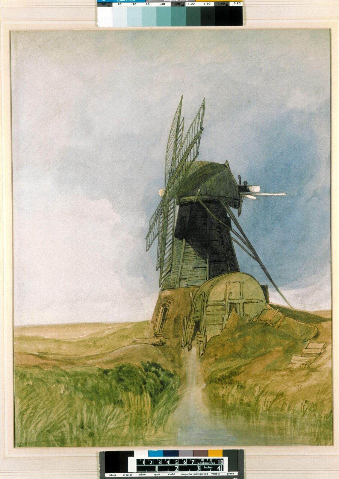 The Draining Mill, John Sell Cotman, ca. 1800-1840