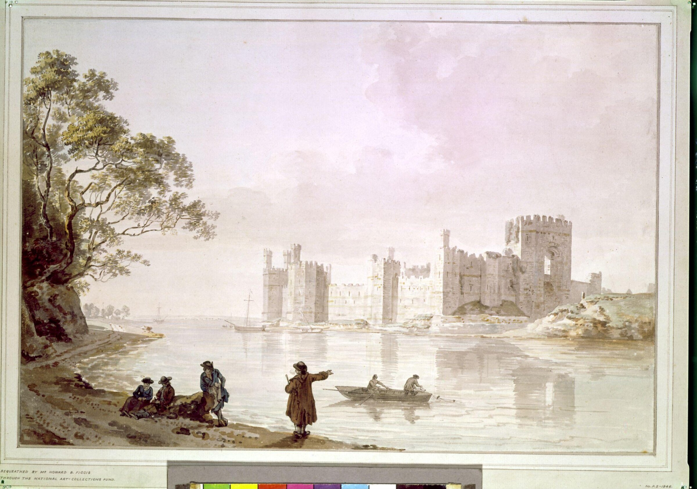 Caernarvon Castle, William Pars, ca. 1760
