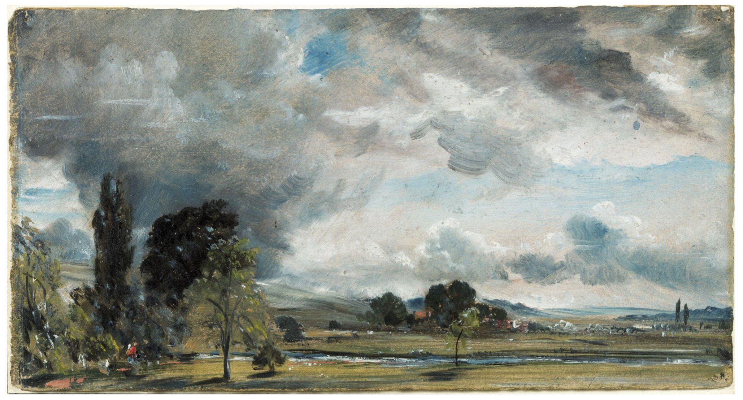A View at Salisbury, from the Library of Archdeacon Fisher's House, John Constable, 12/07/1829
