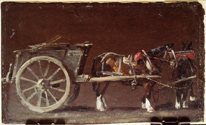 Study of a Cart with Two Horses