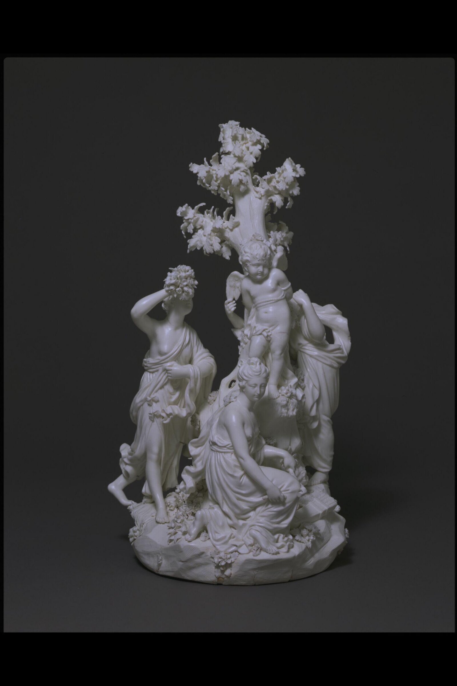 The Three Graces distressing Cupid, Derby Porcelain factory, late 18th century