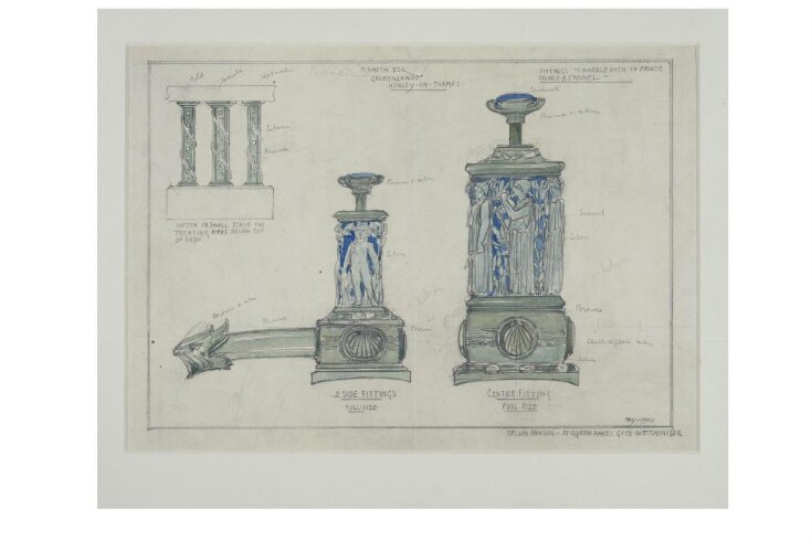 Design for a set of bath taps and pipes top image