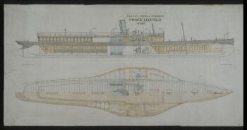 Designs for the paddlesteamer Prince Leopold