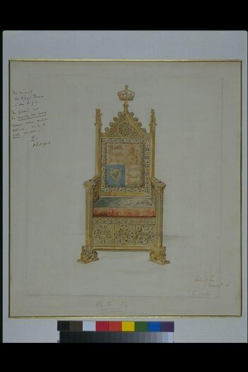 Record drawing of the Royal Throne in the House of Lords