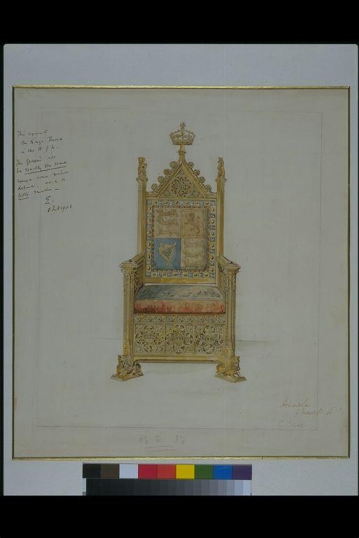 Record drawing of the Royal Throne in the House of Lords image