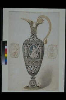 Design for a ewer, decorated with grotesque ornament thumbnail 1