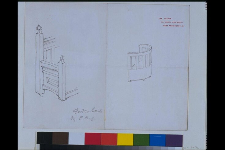 Sketches for a garden seat and a chair top image