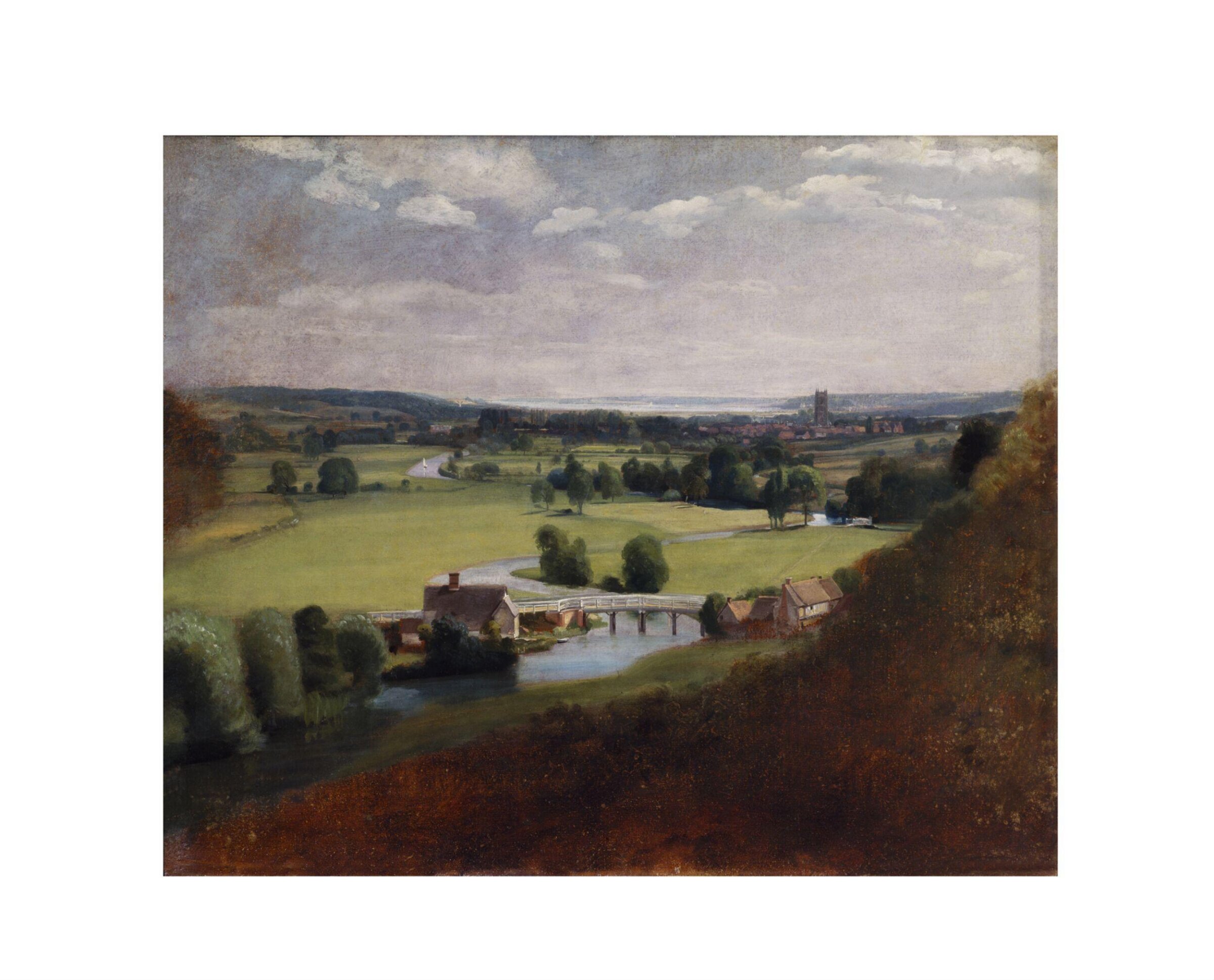 The Valley of the Stour with Dedham in the Distance, John Constable, ca. 1800