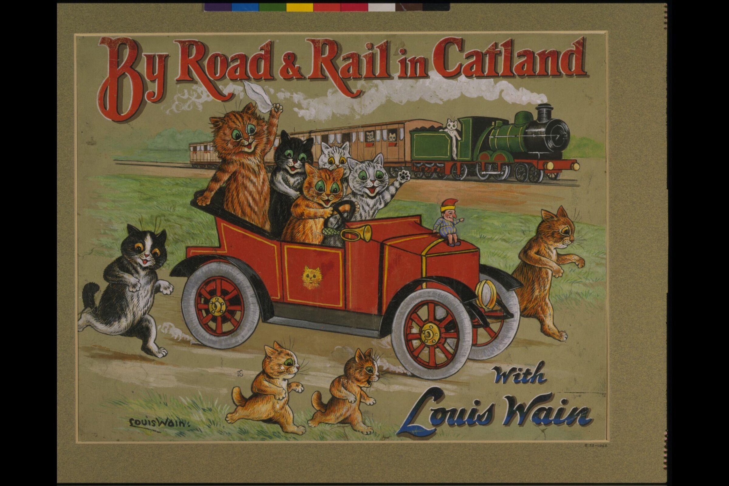 By Road & Rail in Catland with Louis Wain, Louis William Wain, ca.1905