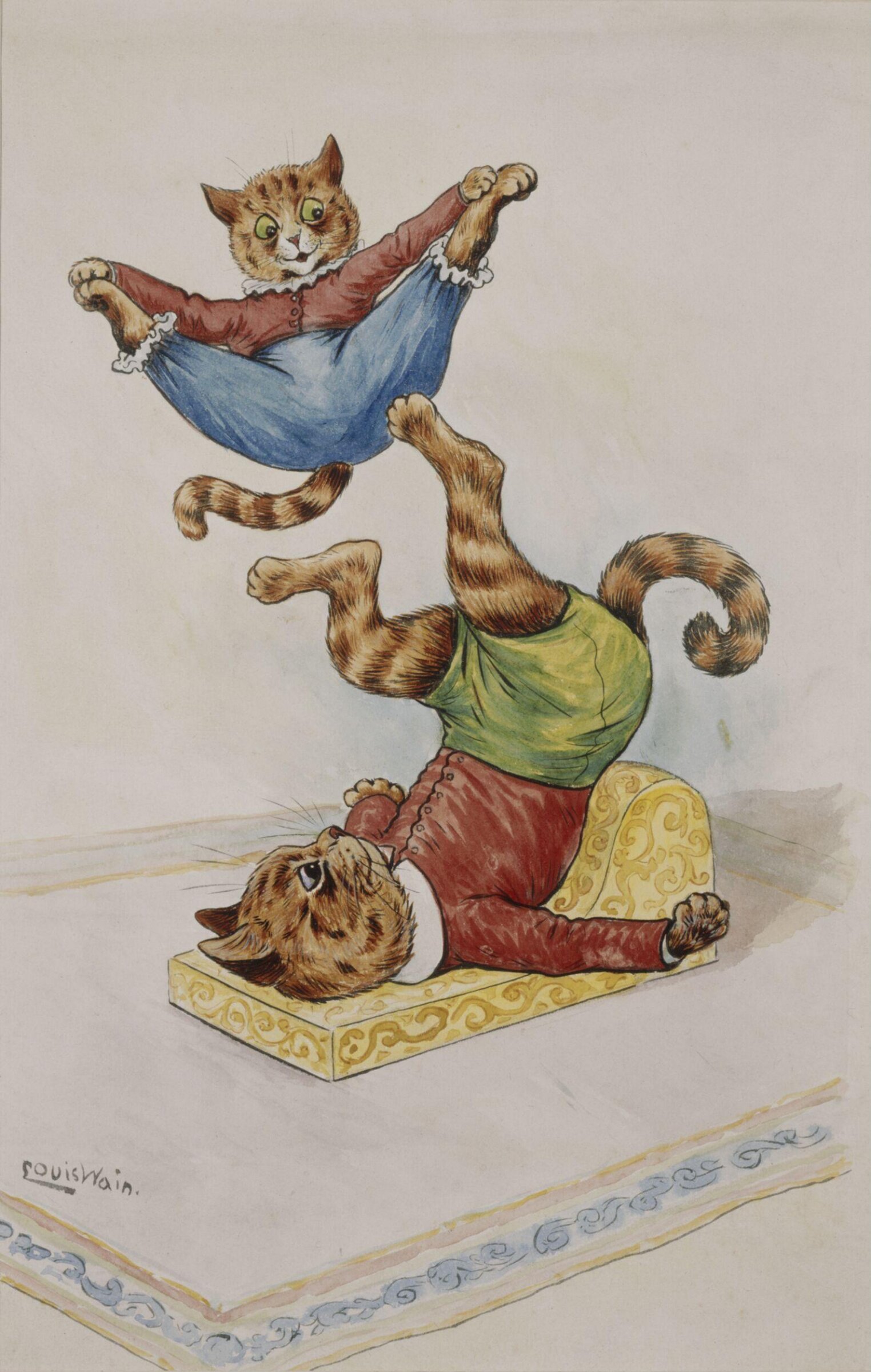 Drawing, Louis William Wain, ca.1900-1910