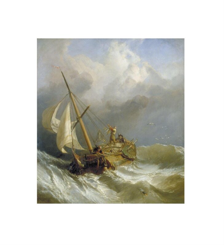 A Dutch Dogger Carrying Away her Sprit