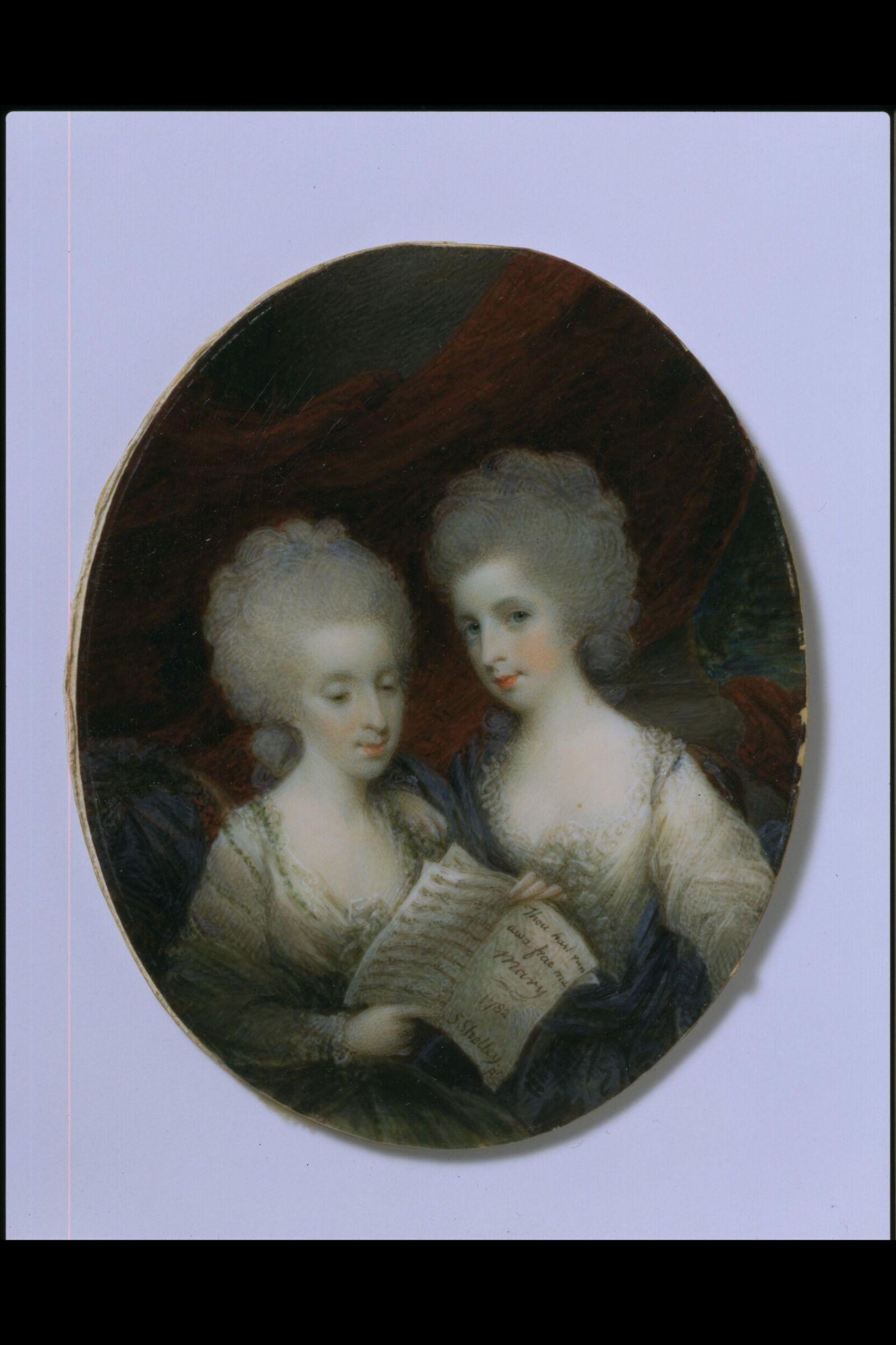 Misses Annabella and Mary Craufurd (mistakenly Crawford), afterwards Countess Lockhart and Mrs Palmer, Samuel Shelley, 1782