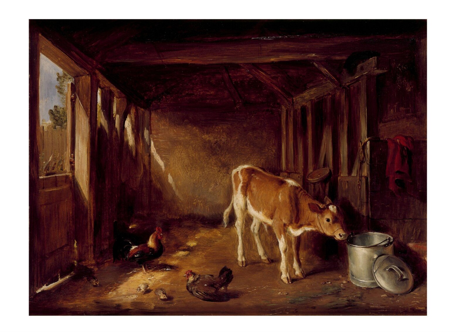 Interior of a Cattle Shed, William Simson, 1845