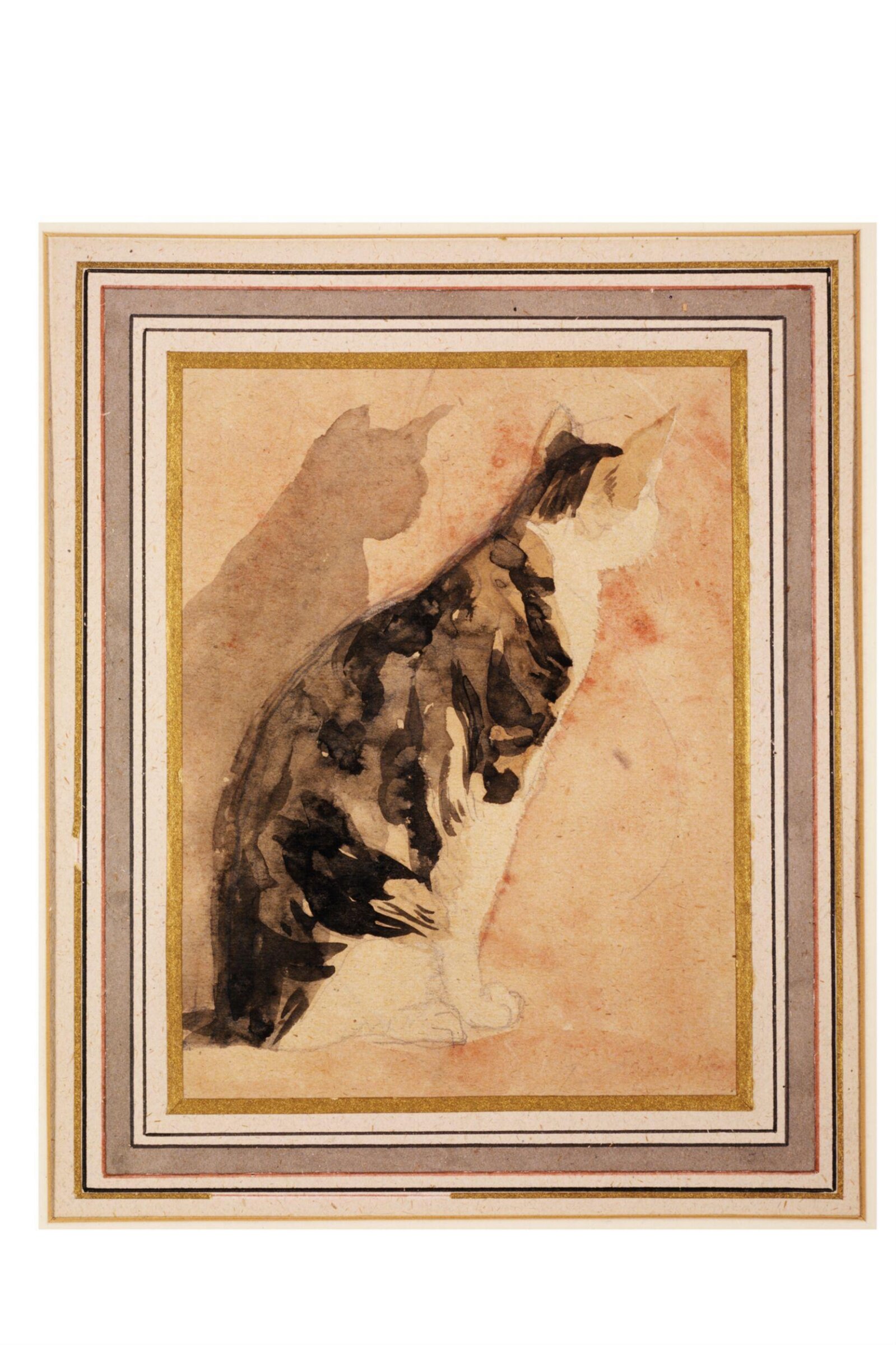 Sketch of a seated cat, Gwen John, c. 1904-8