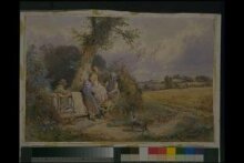 Young Gleaners Resting by a Stile thumbnail 1