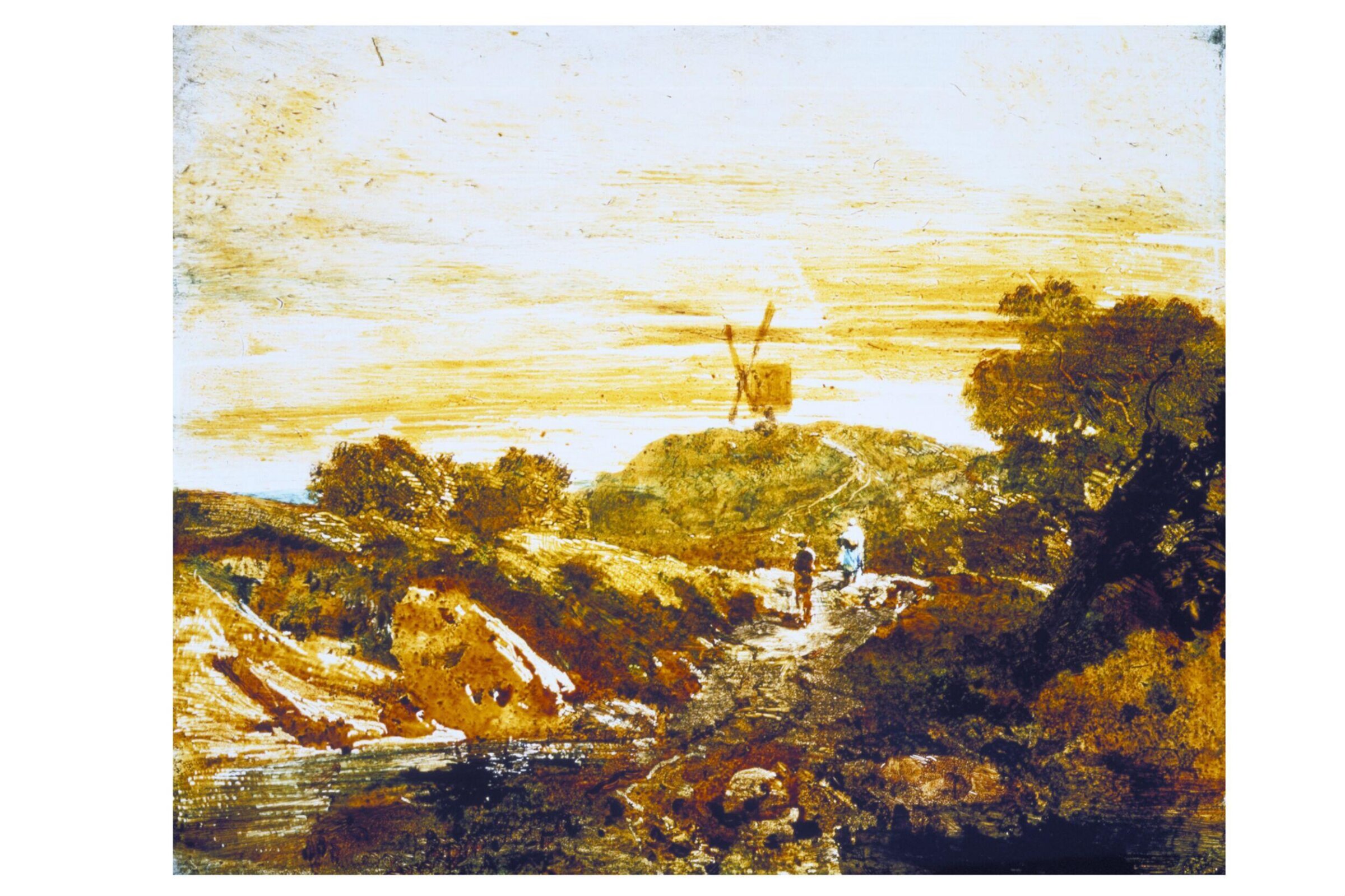 Landscape with a Windmill, W. White, ca. 1833-1840