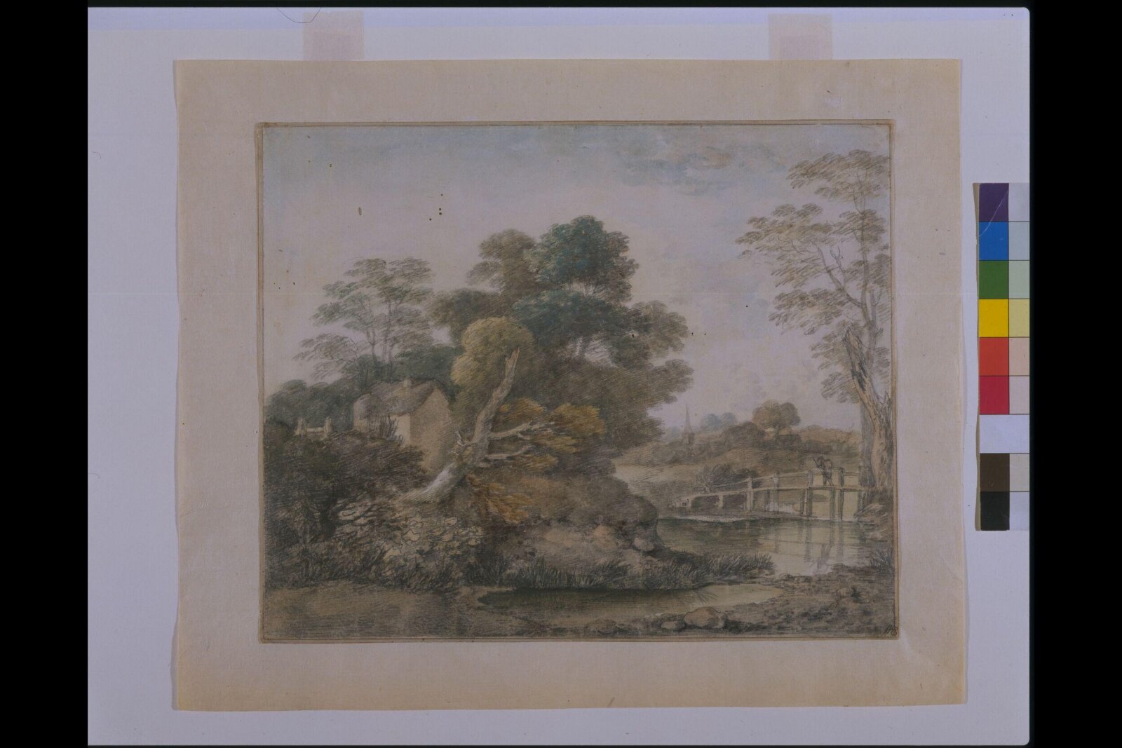 Landscape with Cottage and Stream, Thomas Gainsborough, ca. 1750