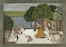 Prince and his attendants visiting an ashram thumbnail 1